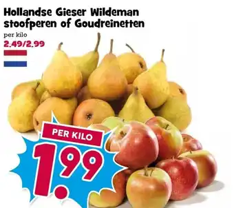 Boon`s Markt Hollandse Gieser Wildeman stoofperen of Goudreinetten aanbieding