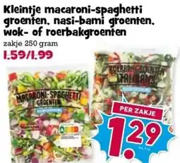 Boon`s Markt Kleintje macaroni-spaghetti groenten, nasi-bami groenten. wok-of roerbakgroenten aanbieding