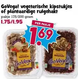 Boon`s Markt GoVega! vegetarische kipstukjes of plantaardige rulgehakt aanbieding