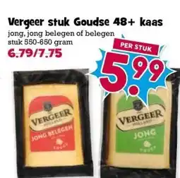 Boon`s Markt Vergeer stuk Goudse 48+ kaas aanbieding