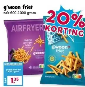 Boon`s Markt g'woon friet aanbieding
