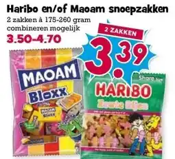 Boon`s Markt Haribo en/of Maoam snoepzakken aanbieding