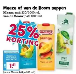 Boon`s Markt Maaza of van de Boom sappen aanbieding