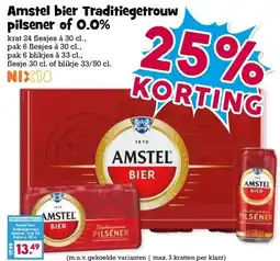 Boon`s Markt Amstel bier Traditiegetrouw pilsener of 0.0% aanbieding