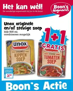 Boon`s Markt Unox originele en/of stevige soep aanbieding