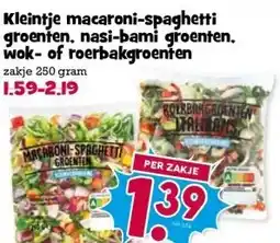 Boon`s Markt Kleintje macaroni-spaghetti groenten, nasi-bami groenten. wok-of roerbakgroenten aanbieding