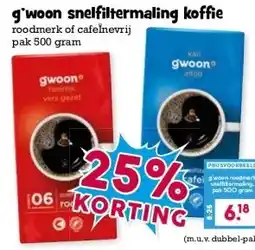 Boon`s Markt g'woon snelfiltermaling koffie aanbieding