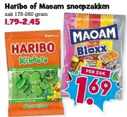 Boon`s Markt Haribo of Maoam snoepzakken aanbieding