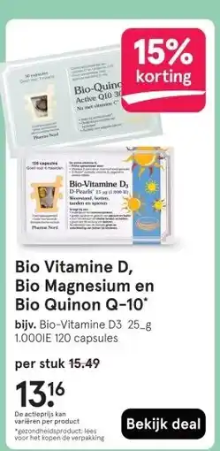 Etos Bio Vitamine D, Bio Magnesium en Bio Quinon Q-10° aanbieding