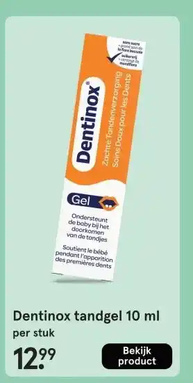 Etos Dentinox tandgel 10 ml aanbieding