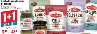 Dagwinkel Bertolli pastasaus of pesto aanbieding