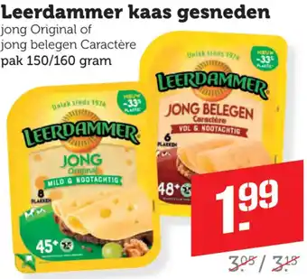 Dagwinkel Leerdammer kaas gesneden aanbieding