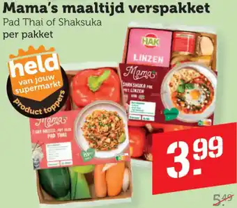 Dagwinkel Mama's maaltijd verspakket aanbieding