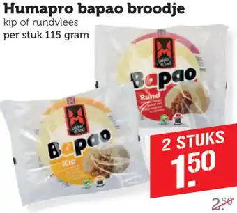 Dagwinkel Humapro bapao broodje aanbieding
