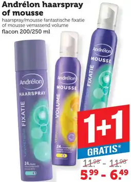 Dagwinkel Andrélon haarspray of mousse aanbieding