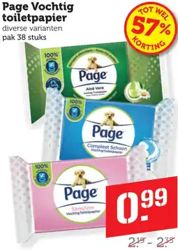 Dagwinkel Page Vochtig toiletpapier aanbieding