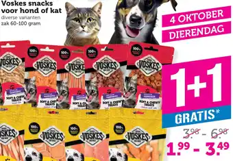 Dagwinkel Voskes snacks voor hond of kat aanbieding