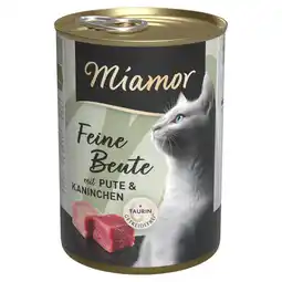 Zooplus Miamor Fijne Prooi 24 x 400 g Kattenvoer - Kalkoen & Konijn aanbieding