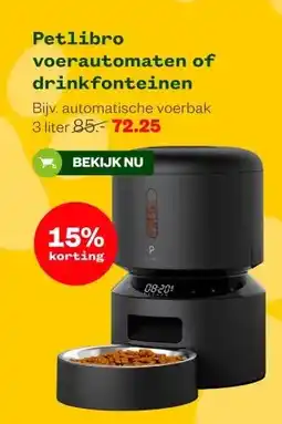 Welkoop Petlibro voerautomaten of drinkfonteinen aanbieding