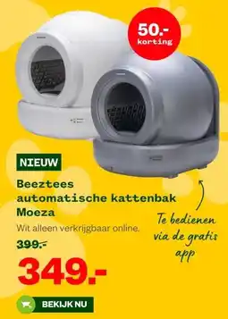 Welkoop Beeztees automatische kattenbak Moeza aanbieding