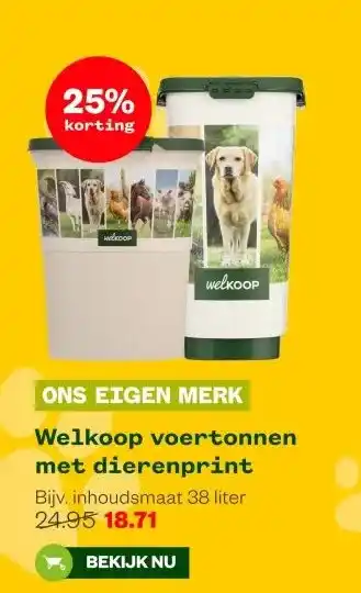 Welkoop Welkoop voertonnen met dierenprint aanbieding