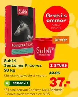 Welkoop Subli Seniores Priores aanbieding