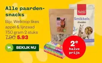Welkoop Alle paarden- snacks aanbieding