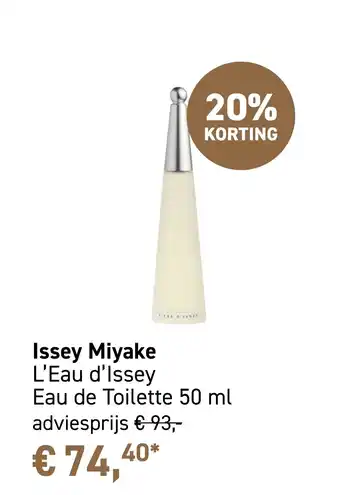 Mooi parfumerie Issey Miyake L'Eau d'Issey Eau de Toilette 50 ml aanbieding