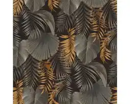 Hornbach RASCH Vliesbehang 462043 Rhapsody bladeren grijs/goud aanbieding