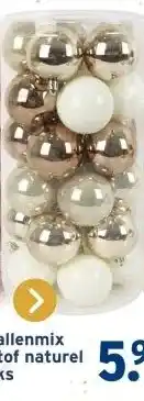 GAMMA Kerstballenmix kunststof naturel aanbieding
