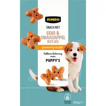 Jumbo Jumbo Snack met Eend & Sinaasappel Botjes 400 g aanbieding