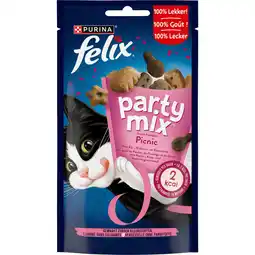 Jumbo FELIX Party Mix Picnic met Kip-, Kaas- & Kalkoensmaak - Kattensnacks - 60g aanbieding