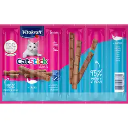 Jumbo Vitakraft Cat Stick Classic Zalm 6 Stuks 36g aanbieding