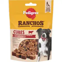 Jumbo Pedigree Ranchos Cubes met 100% Natuurlijk Rund 70 g aanbieding