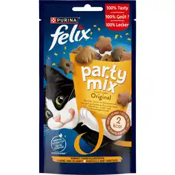 Jumbo FELIX Party Mix Original met Kip-, Lever- & Kalkoensmaak - Kattensnacks - 60g aanbieding