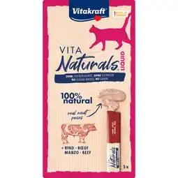 Jumbo Vitakraft Vita Naturals Liquid Beef 5 x 15 g aanbieding