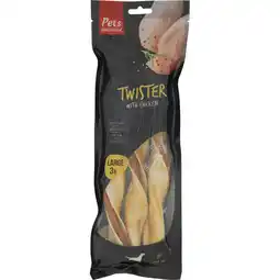 Jumbo Rosewood Twister Kip Large, 3 Stuks aanbieding