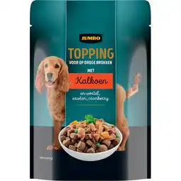 Jumbo Jumbo Honden Topping voor op Droge Brokken met Kalkoen en Groente 85 g aanbieding
