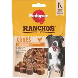Jumbo Pedigree Ranchos Cubes met 100% Natuurlijke Kip 70 g aanbieding
