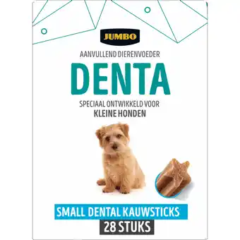Jumbo Jumbo Aanvullend Dierenvoeder Denta Small Dental Kauwsticks 28 Stuks 440 g aanbieding