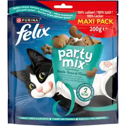 Jumbo FELIX Party Mix Seaside met Zalm-, Koolvis- & Forelsmaak - Kattensnacks - 200g aanbieding