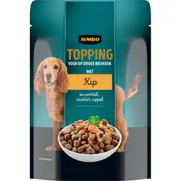Jumbo Jumbo Hondenvoer Topping met Kip en Wortel, Erwten, Appel 85 g aanbieding