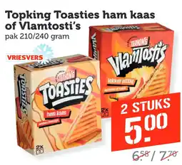 Coop Topking Toasties ham kaas of Vlamtosti's aanbieding