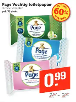 Coop Page Vochtig toiletpapier aanbieding