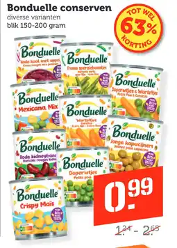 Coop Bonduelle conserven aanbieding
