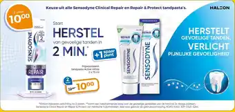 Trekpleister Sensodyne Clinical Repair en Repair & Protect tandpasta's. aanbieding