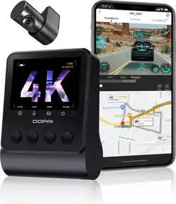 Bol.com DDPai Z50 Dashcam - 2CH Dual Camera - 4K - Wifi - GPS - Dashcam voor Auto aanbieding