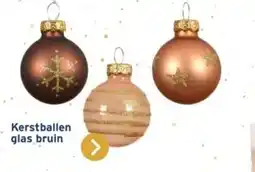 GAMMA Kerstballen glas bruin aanbieding