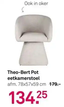 Karwei Theo Bert Pot eetkamerstoel aanbieding