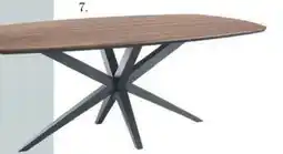 IN.HOUSE Eettafel Warita Deens ovaal houtstructuur 220x120cm aanbieding